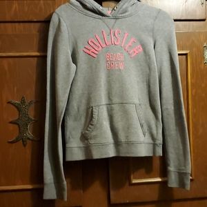 Hollister gray & pink pullover hoodie Sz. S